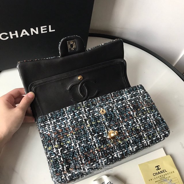 Chanel女包 2019早秋呢料CF 香奈兒鏈條斜挎包 Chanel新色單肩包  djc3236